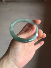 Load image into Gallery viewer, 53mm Certified Type A 100% Natural oily dark green(老油青)/gray Jadeite bangle PF1-(2775)
