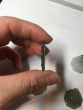 Load image into Gallery viewer, 100% natural type A light green dark green jadeite jade 3D the eight trigrams(Bagua,八卦) pendant group AX151
