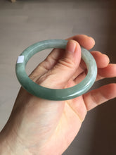 Load image into Gallery viewer, 53mm Certified Type A 100% Natural oily dark green(老油青)/gray Jadeite bangle PF1-(2775)
