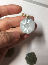 Load image into Gallery viewer, 100% natural type A light green dark green jadeite jade 3D the eight trigrams(Bagua,八卦) pendant group AX151
