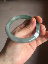 Load image into Gallery viewer, 53mm Certified Type A 100% Natural oily dark green(老油青)/gray Jadeite bangle PF1-(2775)

