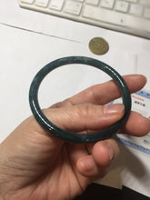 Load image into Gallery viewer, 58.8mm Certified Type A 100% Natural light green/blue/gray Guatemala slim round cut Jadeite bangle BP212-1033
