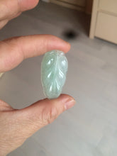 Load image into Gallery viewer, Certified type A 100% Natural icy watery green Jadeite Jade leaf pendant BH59-5-2611
