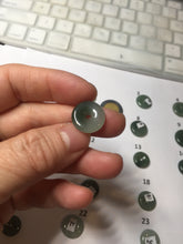 Load image into Gallery viewer, 9.5-17mm Type A 100% Natural icy watery oily dark green gray black(油青)  Jadeite Jade Safety Guardian Button donuts Pendant group AU80 add on item
