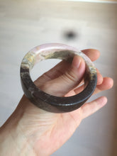 Load image into Gallery viewer, 55.2mm 100% natural pink/yellow/dark red/black time series(时光系列) Square style rose stone (Rhodonite)square bangle XY85
