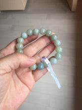 Load image into Gallery viewer, 10-10.5mm size 50-58mm 100% natural type A green gray jadeite jade beads bracelet AZ161
