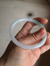 Load image into Gallery viewer, 54.5mm certified 100% natural green/purple/white slim round cut jadeite jade bangle L147-5552
