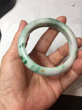 Load image into Gallery viewer, 52.6mm certified  100% Natural type A sunny green yellow purple (Fu Lu Shou)Jadeite Jade bangle PH245-0504
