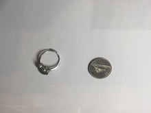 Load image into Gallery viewer, 100% natural type A dark green gray four-prong jadeite jade ring PC6
