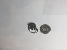 Load image into Gallery viewer, 100% natural type A dark green gray four-prong jadeite jade ring PC6
