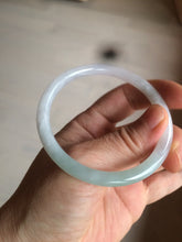 Load image into Gallery viewer, 54.5mm certified 100% natural green/purple/white slim round cut jadeite jade bangle L147-5552
