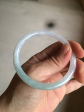 Load image into Gallery viewer, 54.5mm certified 100% natural green/purple/white slim round cut jadeite jade bangle L147-5552
