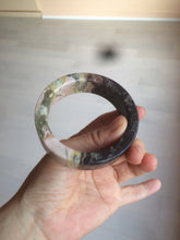 Load image into Gallery viewer, 55.2mm 100% natural pink/yellow/dark red/black time series(时光系列) Square style rose stone (Rhodonite)square bangle XY85
