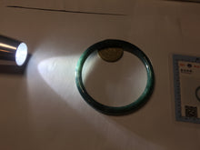 Load image into Gallery viewer, 58.8mm Certified Type A 100% Natural light green/blue/gray Guatemala slim round cut Jadeite bangle BP212-1033
