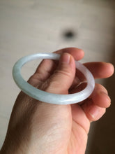 Load image into Gallery viewer, 54.5mm certified 100% natural green/purple/white slim round cut jadeite jade bangle L147-5552
