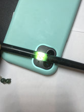 Load image into Gallery viewer, 20.5 cm 100% Natural Dark Green blue Black Xiu Jade (Serpentine) Hairpin with Safety ring Hanging Ornament AW41
