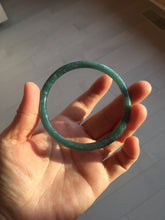 Load image into Gallery viewer, 60mm Certified Type A 100% Natural dark green/blue/gray with Guatemala slim round cut Jadeite bangle PH4-2333

