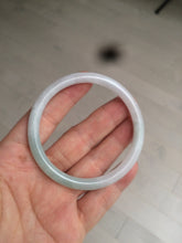Load image into Gallery viewer, 54.5mm certified 100% natural green/purple/white slim round cut jadeite jade bangle L147-5552
