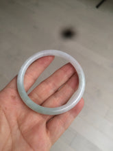 Load image into Gallery viewer, 54.5mm certified 100% natural green/purple/white slim round cut jadeite jade bangle L147-5552
