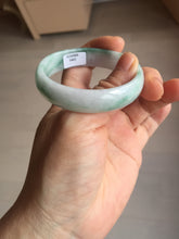 Load image into Gallery viewer, 50.5mm certified 100% natural Type A sunny green/white/purple thin jadeite jade bangle PE77-5465
