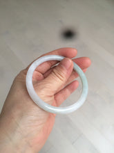 Load image into Gallery viewer, 54.5mm certified 100% natural green/purple/white slim round cut jadeite jade bangle L147-5552
