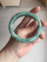 Load image into Gallery viewer, 56.5mm Certified Type A 100% Natural Woodland Green Jadeite Bangle AZ162-0425
