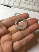Load image into Gallery viewer, Size 5 1/4-10 1/2 100% natural type A yellow gray purple white jadeite band ring group AA109
