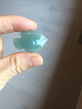 Load image into Gallery viewer, 100% Natural type A dark green/blue/black/gray Guatemala jadeite jade 3D tropical fish Pendant group PD95
