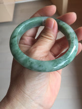 Load image into Gallery viewer, 56.7mm Certified Type A 100% Natural Woodland Green Jadeite Bangle AZ186-0427
