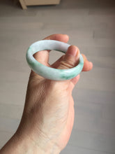 Load image into Gallery viewer, 50.5mm certified 100% natural Type A sunny green/white/purple thin jadeite jade bangle PE77-5465
