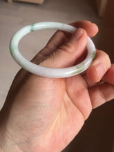 Load image into Gallery viewer, 53.9mm 100% natural Type A sunny green white purple round cut jadeite jade bangle BL96-4661
