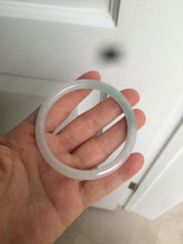 Load image into Gallery viewer, 54.5mm certified 100% natural green/purple/white slim round cut jadeite jade bangle L147-5552
