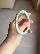 Load image into Gallery viewer, 60.1mm certified Type A 100% Natural dark green gray light purple with brown flying dandelions slim round cut Jadeite Jade bangle PH212-3249

