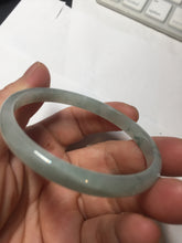 Load image into Gallery viewer, 50mm certified 100% natural Type A icy watery light green with green floating flower slim jadeite jade bangle PA122-(5484)
