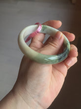 Load image into Gallery viewer, 56.7mm type A 100% Natural green/purple/pink/white (福禄寿)  Jadeite Jade bangle G52
