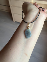 Load image into Gallery viewer, 100% natural type A jadeite jade icy watery yellow green black Willow leaf pendant group AX152
