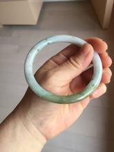 Load image into Gallery viewer, 60.1mm certified Type A 100% Natural dark green gray light purple with brown flying dandelions slim round cut Jadeite Jade bangle PH212-3249
