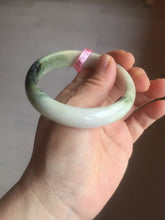 Load image into Gallery viewer, 56.7mm type A 100% Natural green/purple/pink/white (福禄寿)  Jadeite Jade bangle G52
