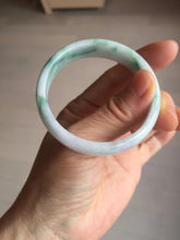 Load image into Gallery viewer, 50.5mm certified 100% natural Type A sunny green/white/purple thin jadeite jade bangle PE77-5465
