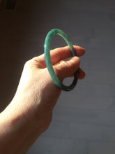 Load image into Gallery viewer, 60mm Certified Type A 100% Natural dark green/blue/gray with Guatemala slim round cut Jadeite bangle PH4-2333
