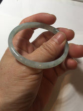 Load image into Gallery viewer, 50mm certified 100% natural Type A icy watery light green with green floating flower slim jadeite jade bangle PA122-(5484)
