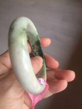 Load image into Gallery viewer, 56.7mm type A 100% Natural green/purple/pink/white (福禄寿)  Jadeite Jade bangle G52
