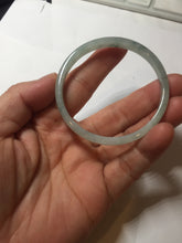 Load image into Gallery viewer, 50mm certified 100% natural Type A icy watery light green with green floating flower slim jadeite jade bangle PA122-(5484)
