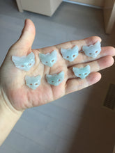 Load image into Gallery viewer, 100% natural type A white light green jadeite jade fox mask pendant necklace PD101
