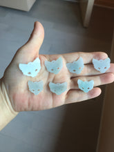 Load image into Gallery viewer, 100% natural type A white light green jadeite jade fox mask pendant necklace PD101
