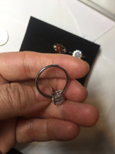 Load image into Gallery viewer, 100% natural type A icy watery light green sunny green brown red clear four-prong jadeite jade ring group PC9
