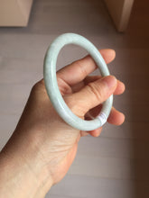 Load image into Gallery viewer, 62mm certified Type A 100% Natural white gray light purple green round cut Jadeite Jade bangle PE92-3225
