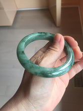 Load image into Gallery viewer, 56.7mm Certified Type A 100% Natural Woodland Green Jadeite Bangle AZ185-0428
