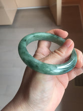 Load image into Gallery viewer, 56.7mm Certified Type A 100% Natural Woodland Green Jadeite Bangle AZ185-0428
