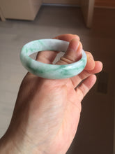 Load image into Gallery viewer, 50.5mm certified 100% natural Type A sunny green/white/purple thin jadeite jade bangle PE77-5465
